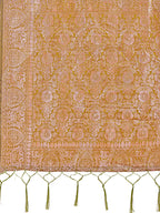 Shree Shyam Fashion Elegant Olive Green Linen Cotton Saree with Silver Zari Border & Geometric Weave - Daily,Office & Festive Wear | Grocsy