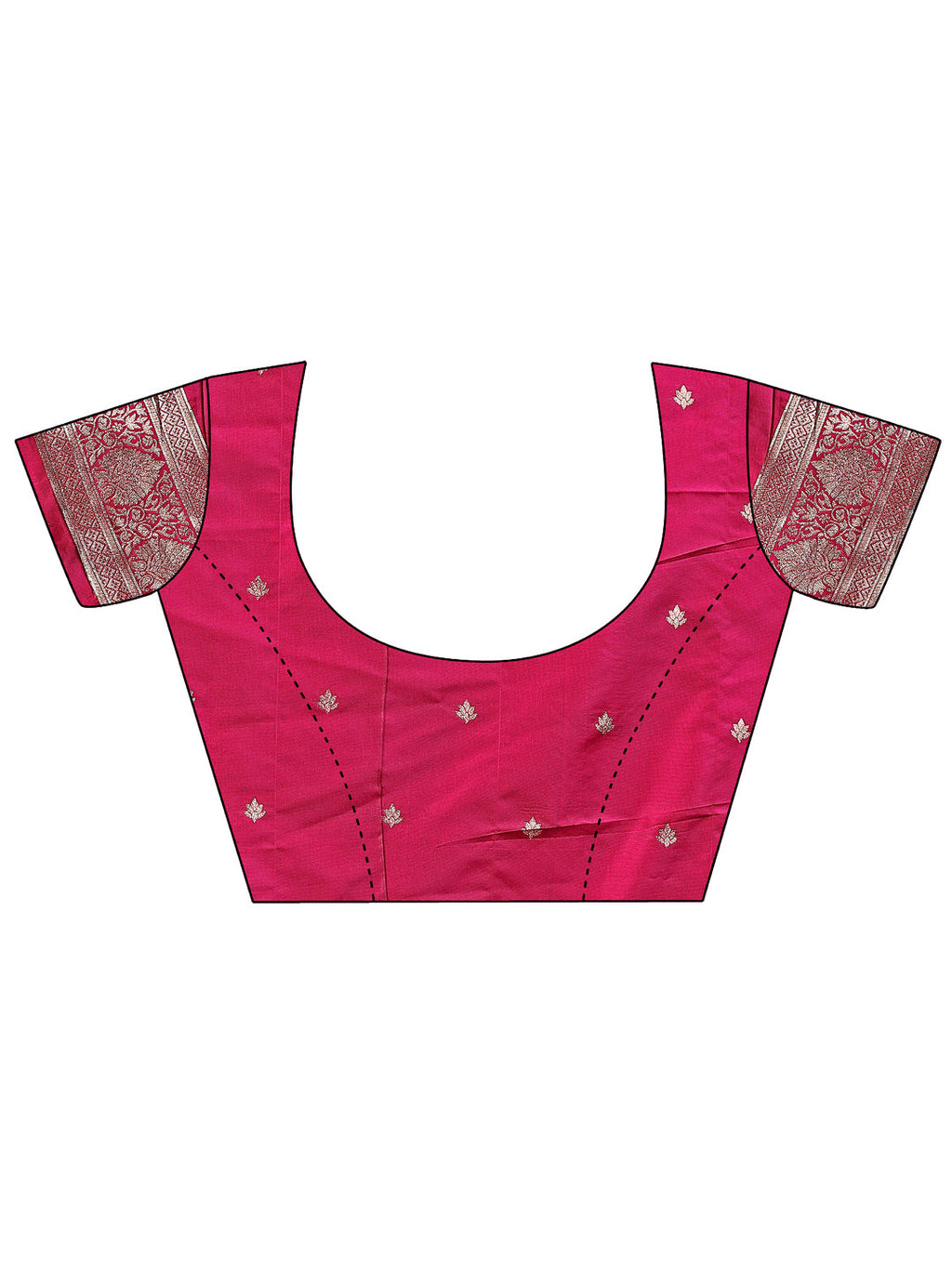 Shree Shyam Fashion Graceful Magenta Banarasi Silk Saree with Silver Zari - Perfect Ethnic Wear for Weddings & Festive Moments | Grocsy