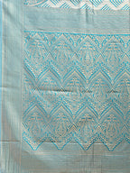 Shree Shyam Fashion Sea Green Banarasi silk Woven Zari Work Traditional Tassel Saree | Grocsy