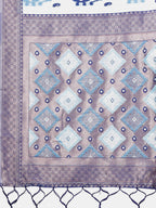 Shree Shyam Fashion Radiant Sky Blue Linen Cotton Patola Saree - Where Tradition Dances with Elegance | Grocsy