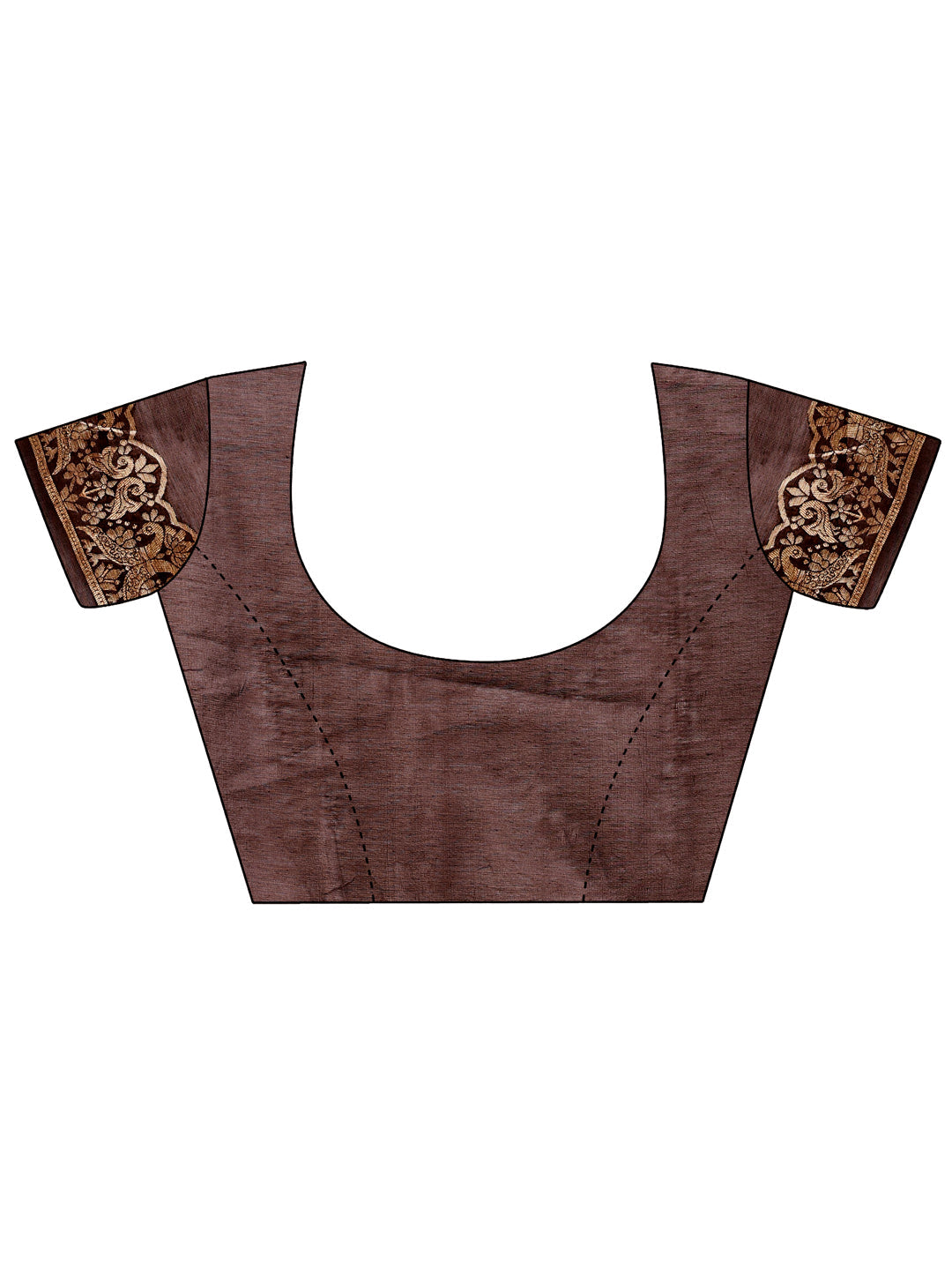 Shree Shyam Fashion Majestic Brown Linen Cotton Saree with Royal Peacock Pallu - A Celebration of Heritage and Grace | Grocsy