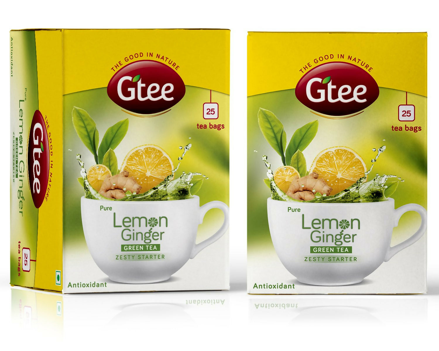 Gtee Green Tea Bags - Lemon & Ginger | Grocsy