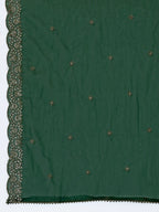 Hand Embroidered Kurta With Pant & Dupatta Premium Luxury, Green - Hiral Fashion | Grocsy