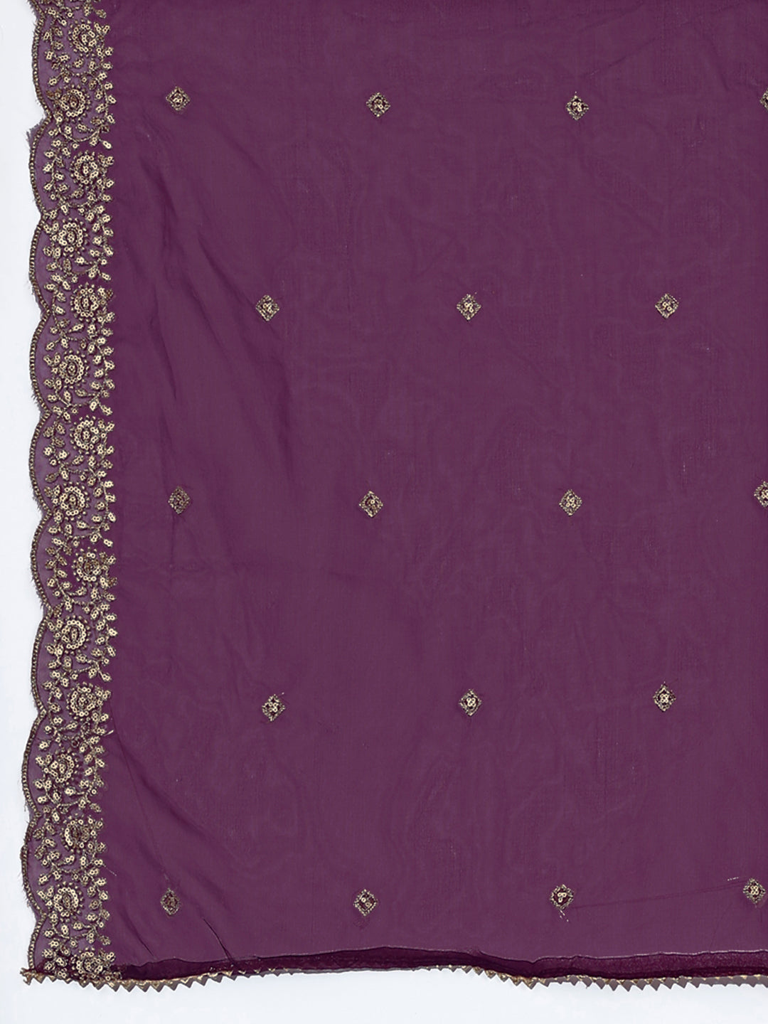 Hand Embroidered Kurta With Pant & Dupatta Premium Luxury, Purple - Hiral Fashion | Grocsy