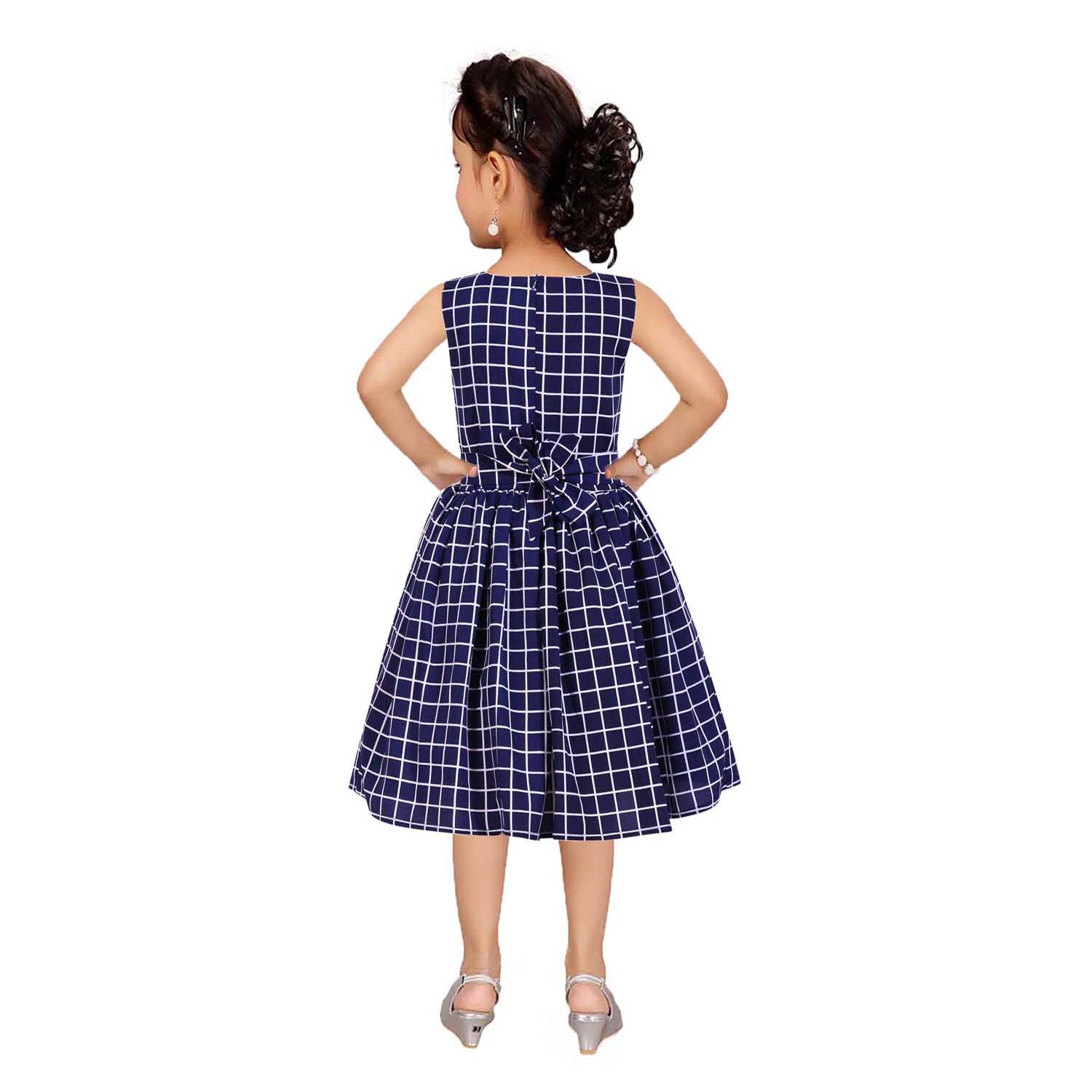 Asmaani Kids Party Wear Stylish Dresses, Perfect for Parties, Functions & Vacations - Navy Blue | Grocsy