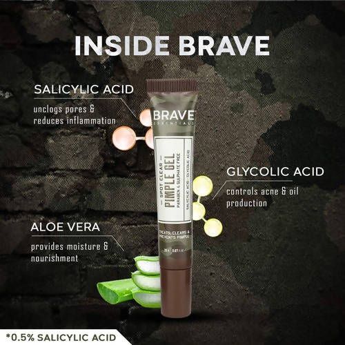 Brave Essentials Spot Clear Pimple Gel | Grocsy