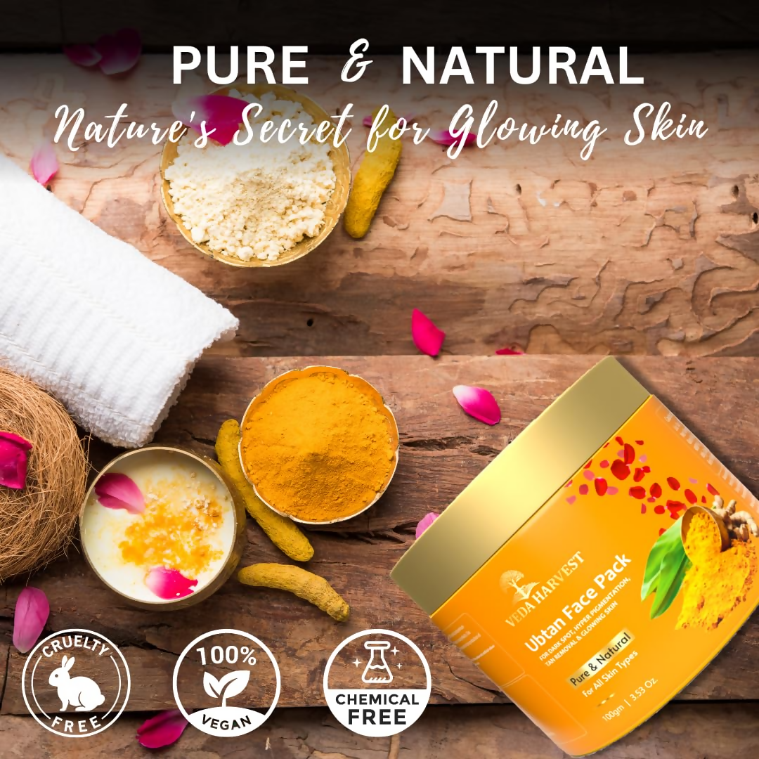Veda Harvest Ubtan Face Pack For Glowing Skin | Grocsy