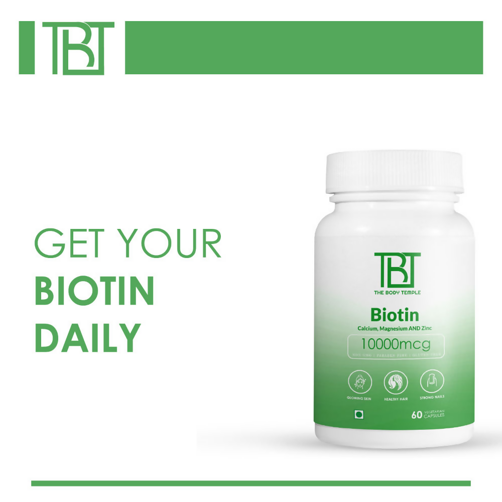 The Body Temple Biotin 10000mcg For Hair Growth and Healthy Skin | Grocsy