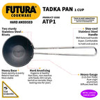 Hawkins Futura 1 Cup Tadka Pan-240 ml Pan, Black | Grocsy
