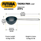 Hawkins Futura 1 Cup Tadka Pan-240 ml Pan, Black | Grocsy
