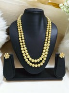 Inhanns Everyday Workwear Pearl Set (Double Layered Pearls) - Yellow | Grocsy