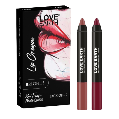 Love Earth Lip Crayon Non-Transfer Lipstick - Brights | Grocsy