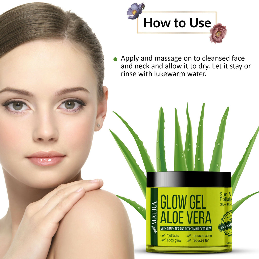 Matra Aloe Vera Glow Gel Sun & Pollution Relief with Green Tea and Peppermint Extracts | Grocsy
