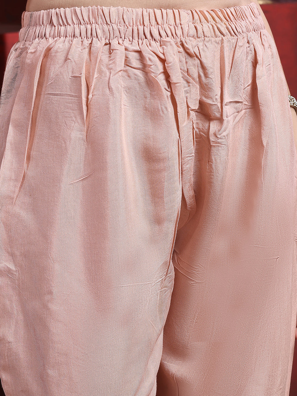Hand & Pacement Floral Embroidered Kurta With Pant & Embroidered Dupatta, Pink - Hiral Fashion | Grocsy