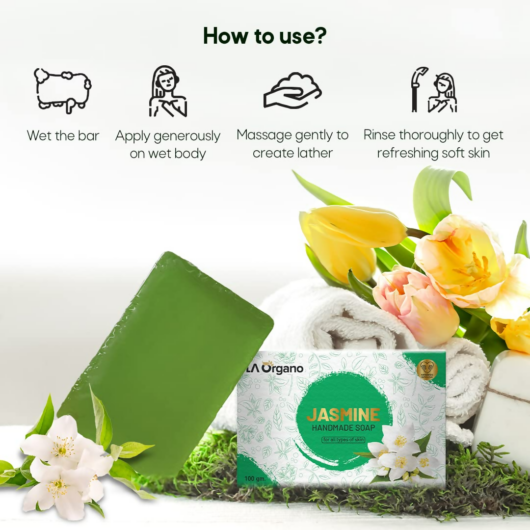 LA Organo Handmade Jasmine Bathing Soap | Grocsy