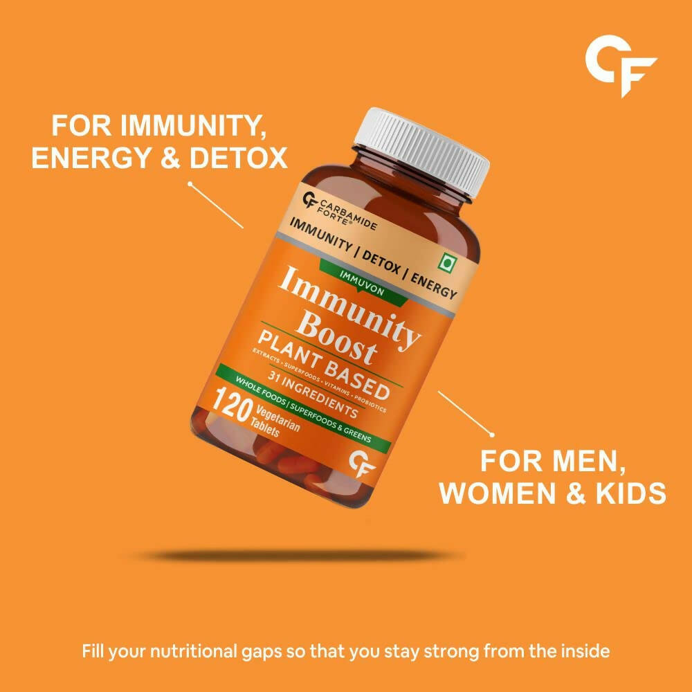 Carbamide Forte Immunity Boost Plant Based Tablets with Vitamin C, Zinc | Grocsy
