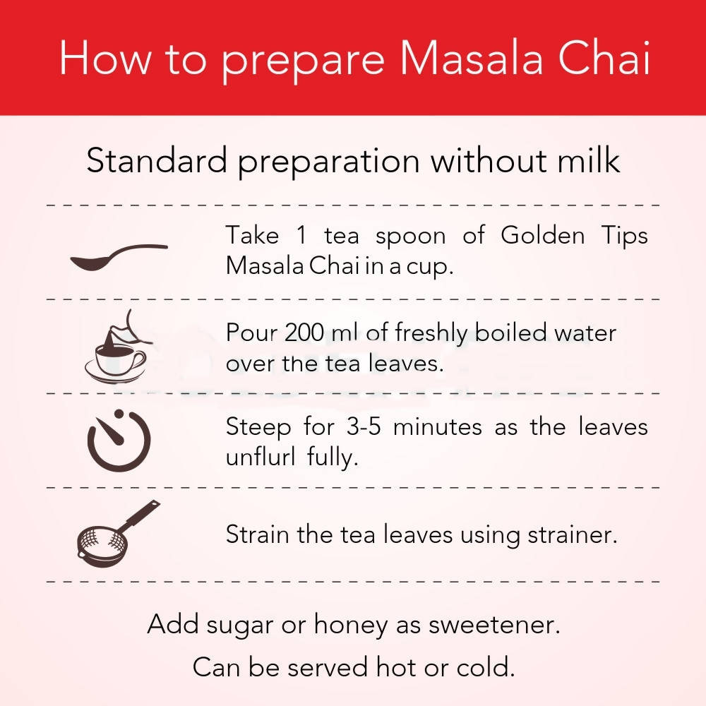 Golden Tips Masala Chai India's Authentic Spiced Tea | Grocsy