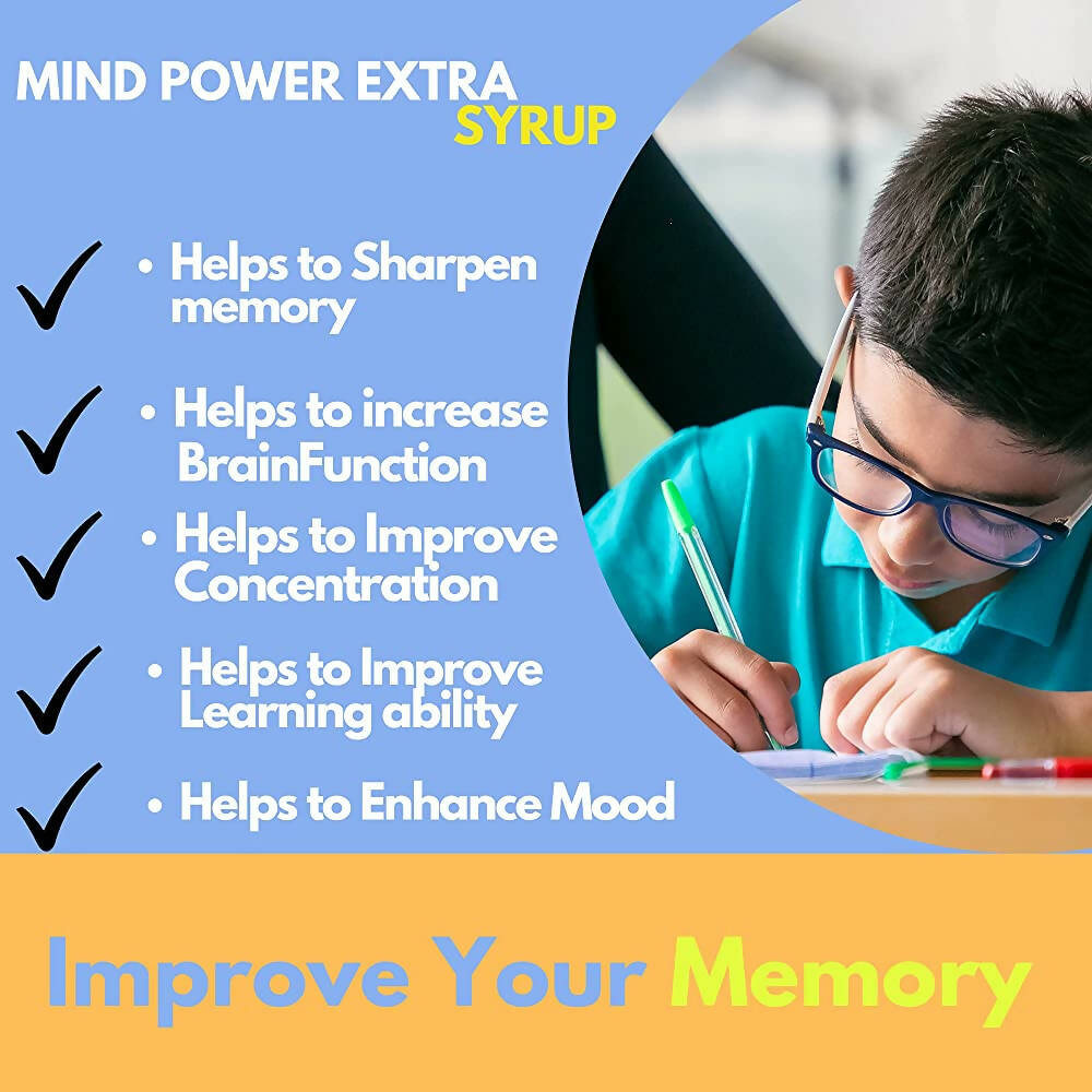 Mind Power Extra Brain Tonic Syrup | Grocsy
