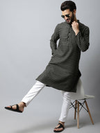 Even Apparels Brown Color Pure Cotton Men's Kurta With Band Collar (CHK1185) | Grocsy