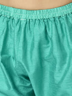 Joban Fashion Kids Island Full Sleeves Chanderi Kurta, Pyjama Set with Traditional Butta Work - Sea Green | Grocsy