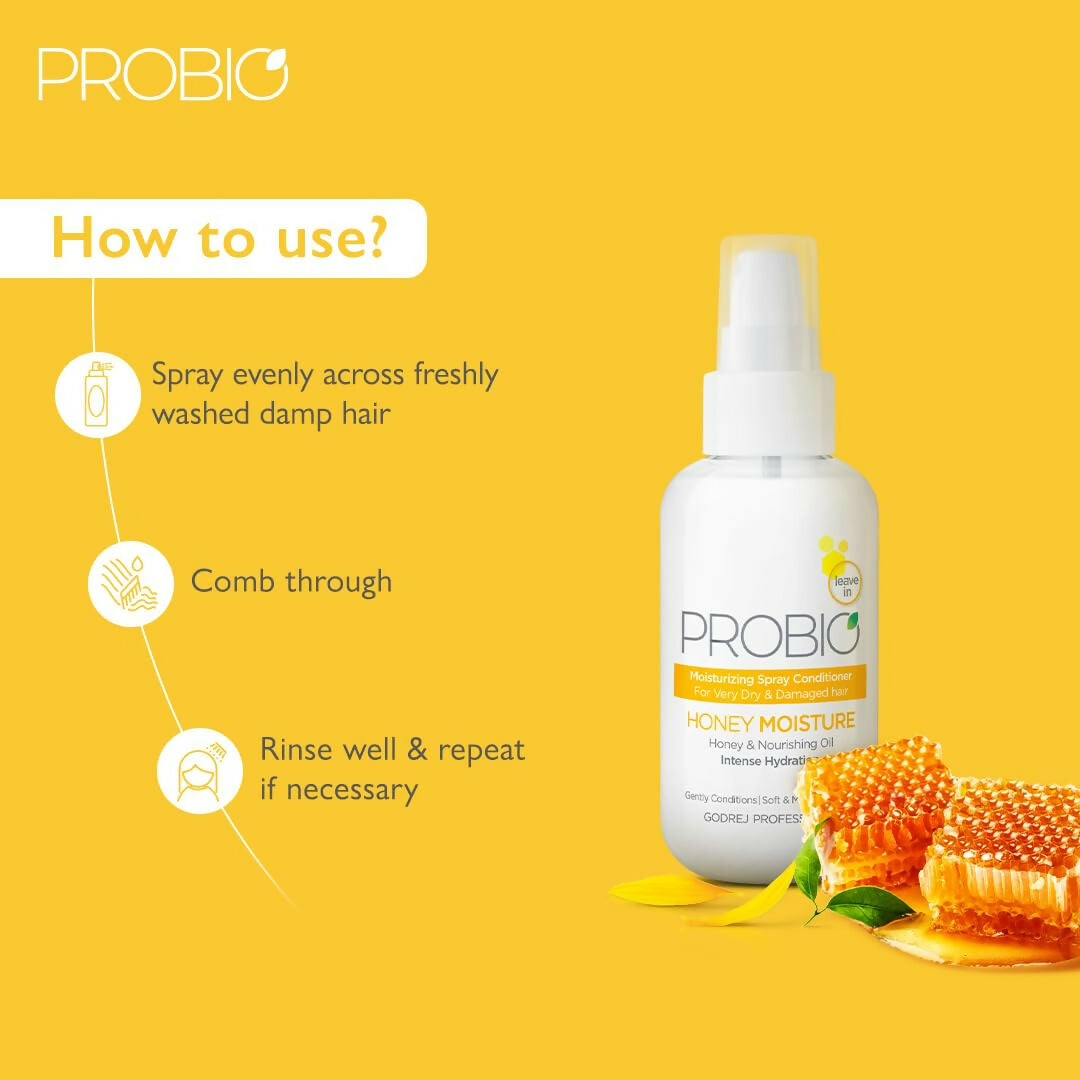 Godrej Professional Probio Honey Moisture Spray Conditioner | Grocsy
