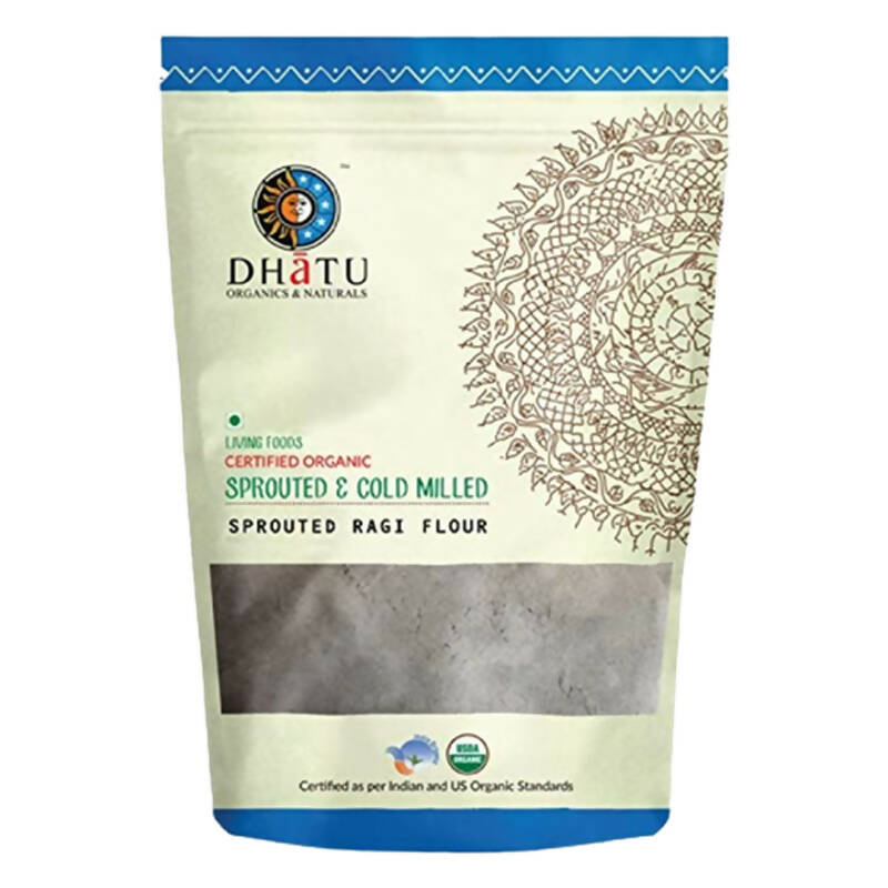 Dhatu Organics & Naturals Sprouted Ragi Flour | Grocsy