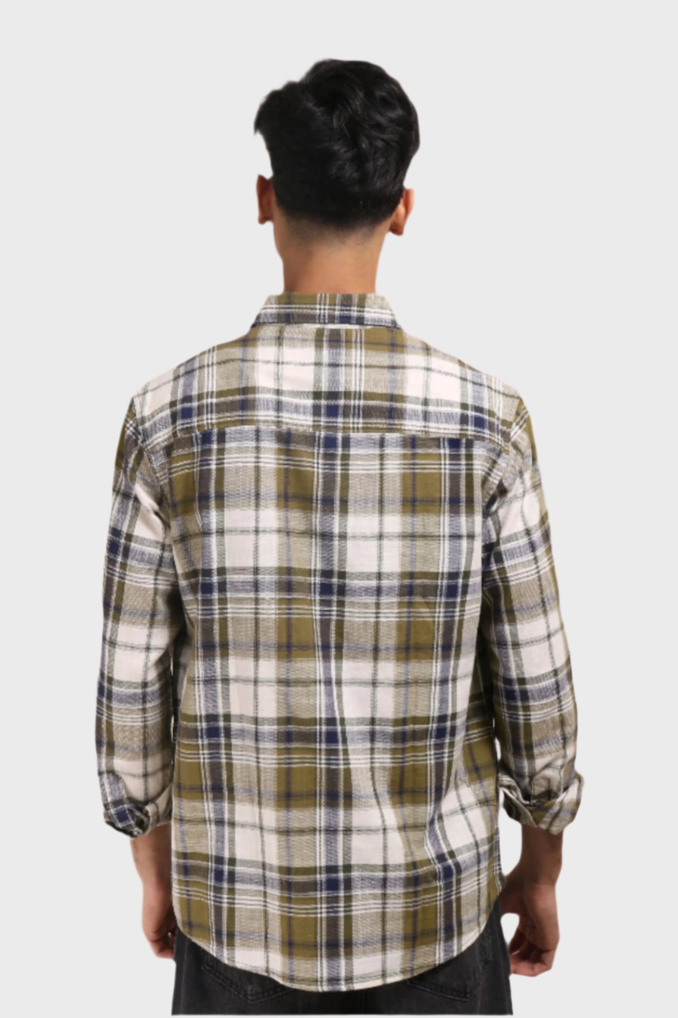 Jonesburg Dark Green Checks Regular Fit Shirt | Grocsy
