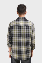 Xkind Green Checks Regular Fit Shirt | Grocsy