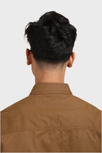 Jonesburg Brown Double Pocket Regular Fit Shirt | Grocsy