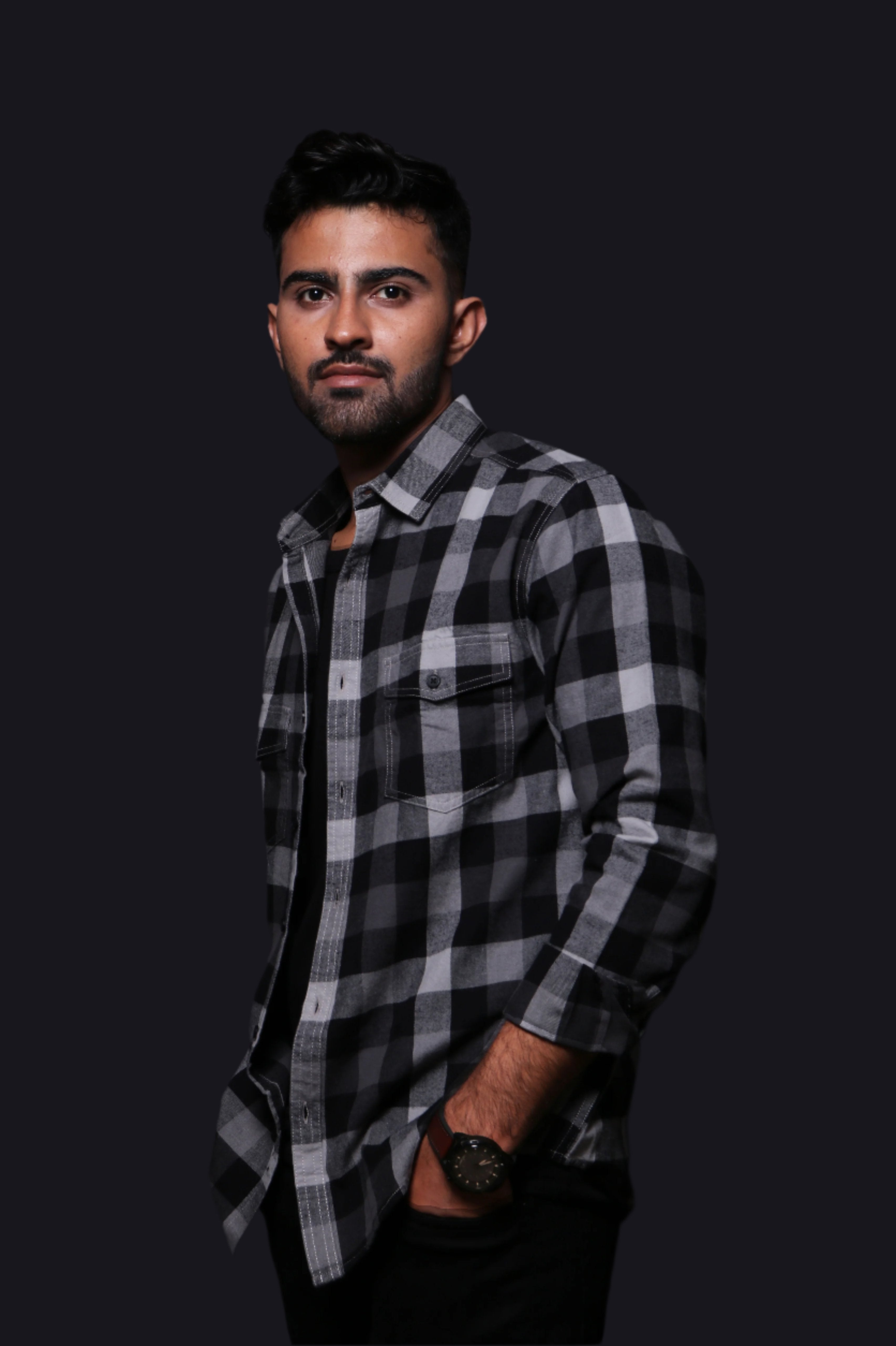 Jonesburg Black Flannel Checks Regular Fit Shirt | Grocsy