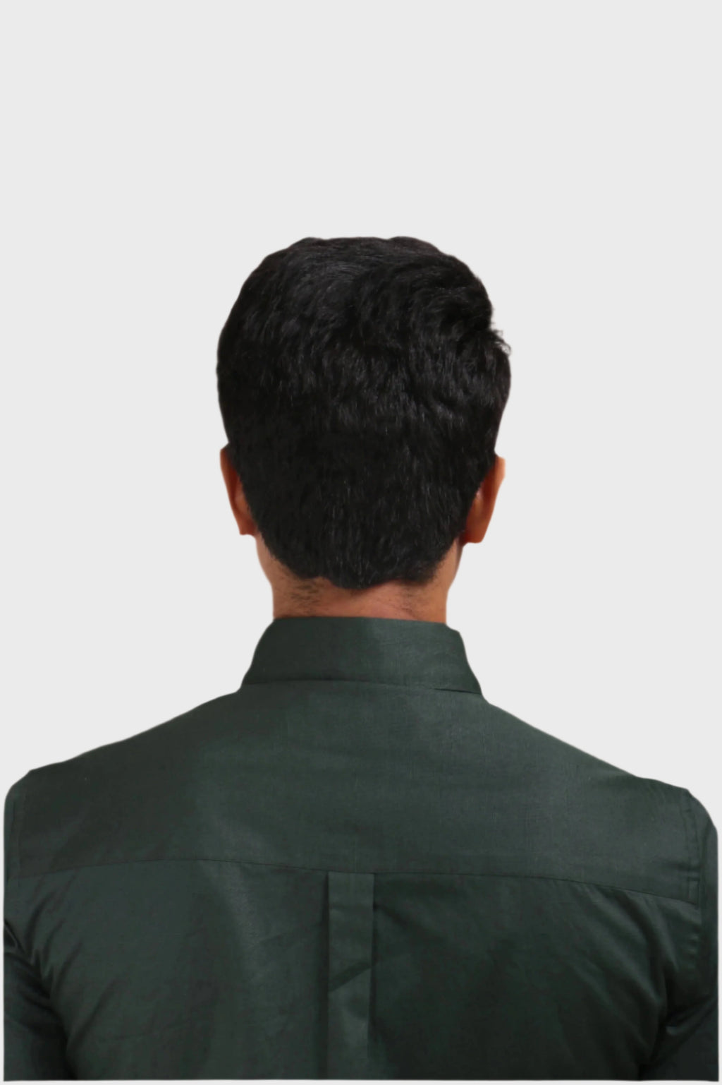 Jonesburg Bottle Green Satin Slub Slim Fit Shirt | Grocsy
