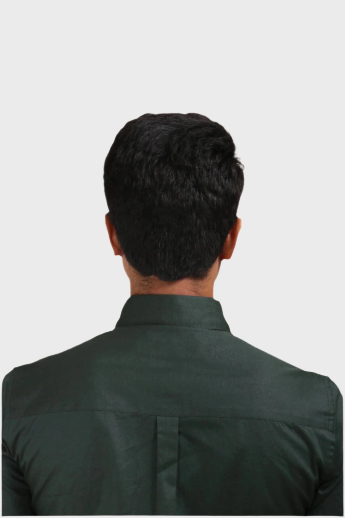 Jonesburg Bottle Green Satin Slub Slim Fit Shirt | Grocsy