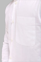Jonesburg White Satin Slub Slim Fit Shirt | Grocsy