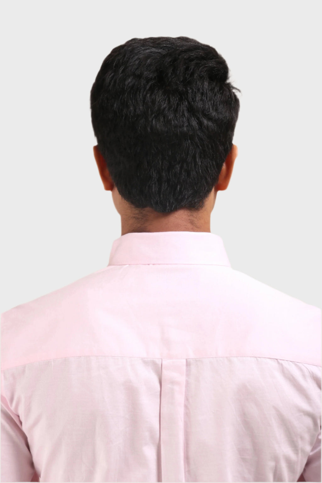 Jonesburg Mens Baby Pink Satin Slub Slim Fit Semi Formal Shirt | Grocsy