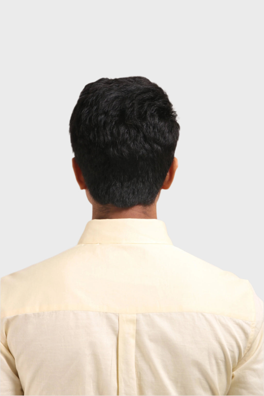 Jonesburg Light Yellow Satin Slub Slim Fit Shirt | Grocsy