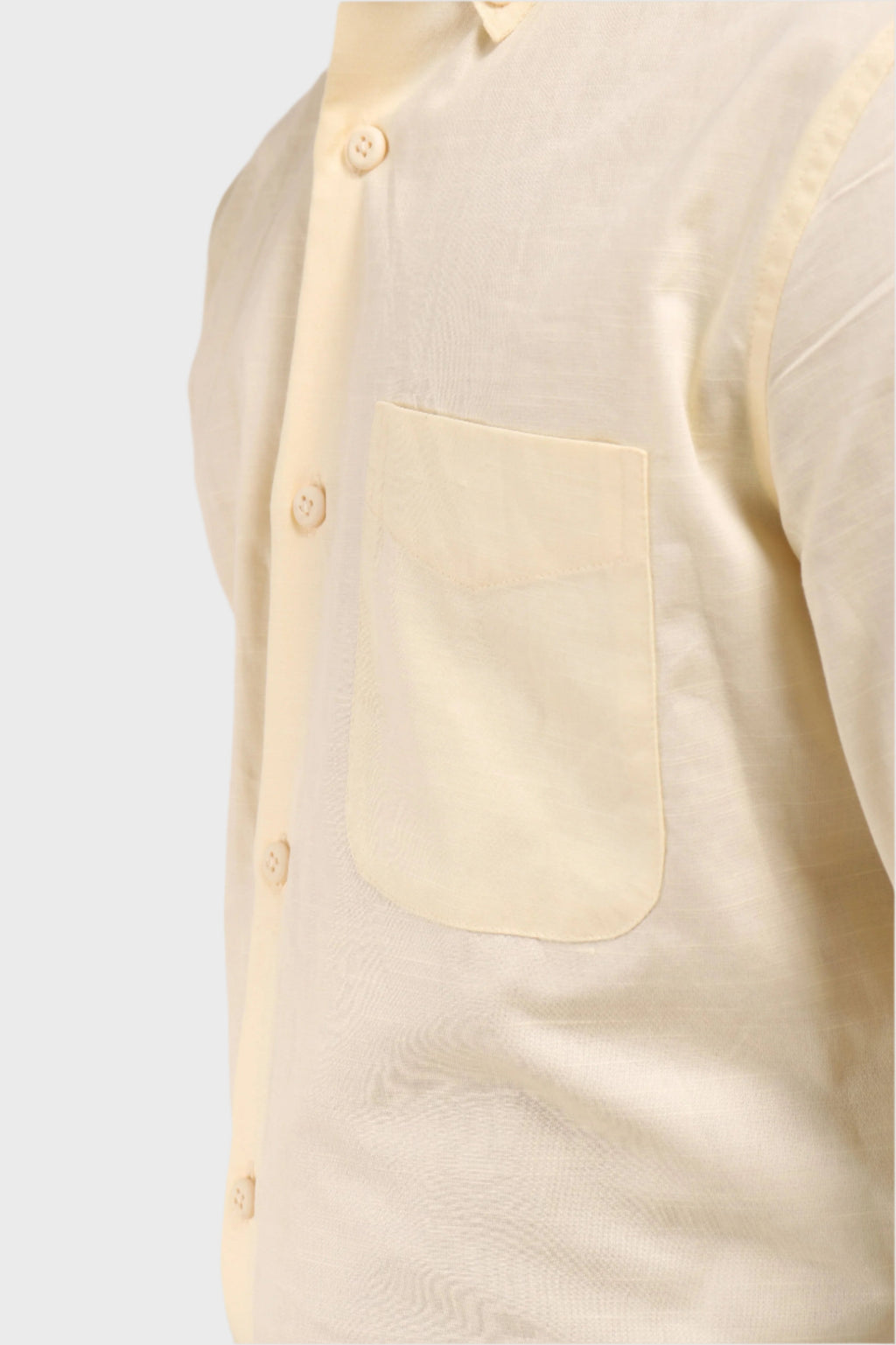 Jonesburg Light Yellow Satin Slub Slim Fit Shirt | Grocsy