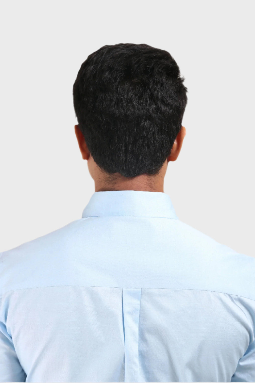 Jonesburg Sky Blue Satin Slub Slim Fit Shirt | Grocsy