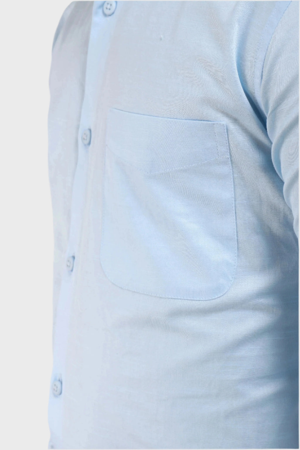 Jonesburg Sky Blue Satin Slub Slim Fit Shirt | Grocsy