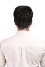 Jonesburg White Satin Slub Slim Fit Shirt | Grocsy