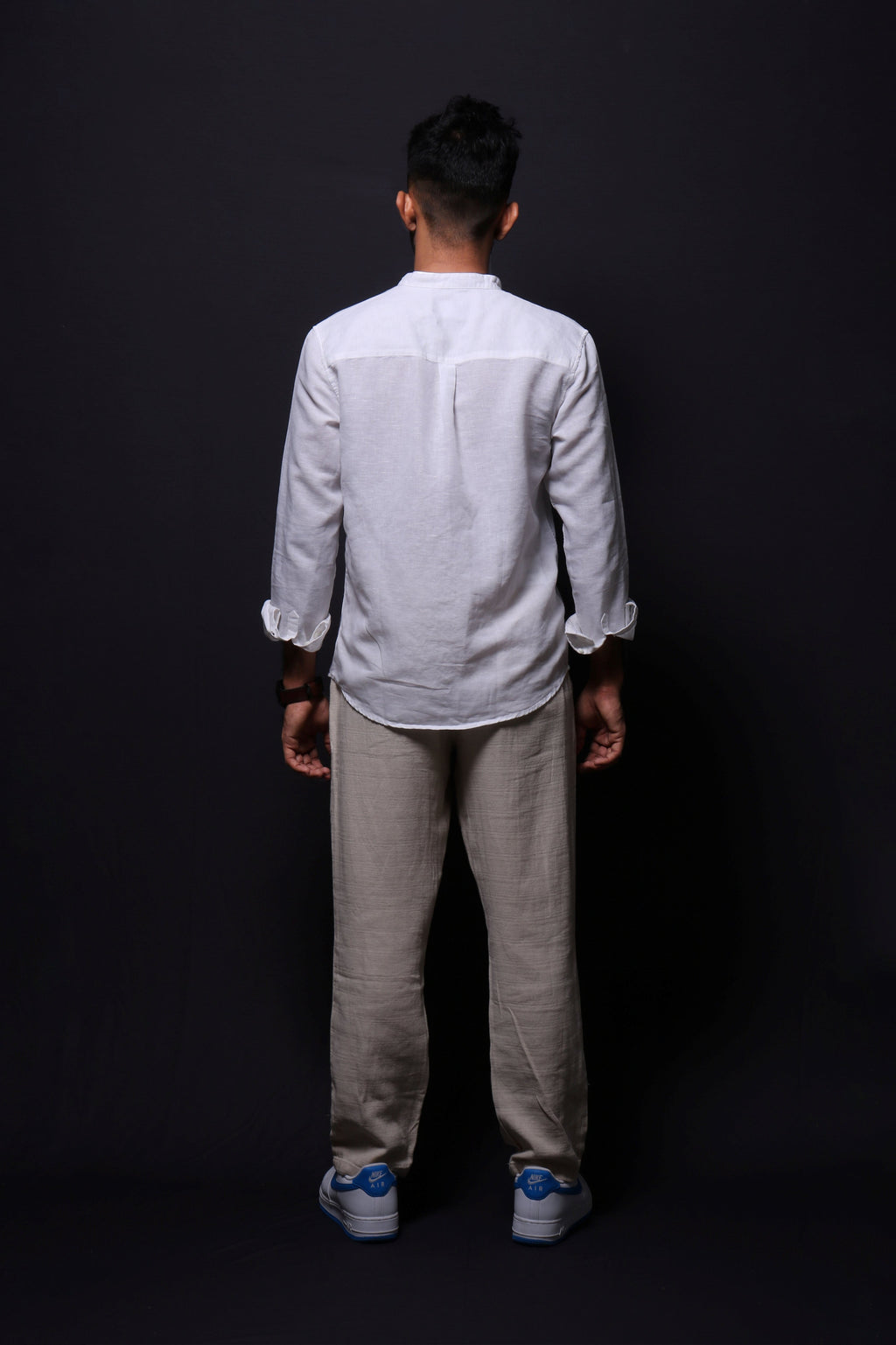 Jonesburg White Linen Regular Fit Shirt | Grocsy