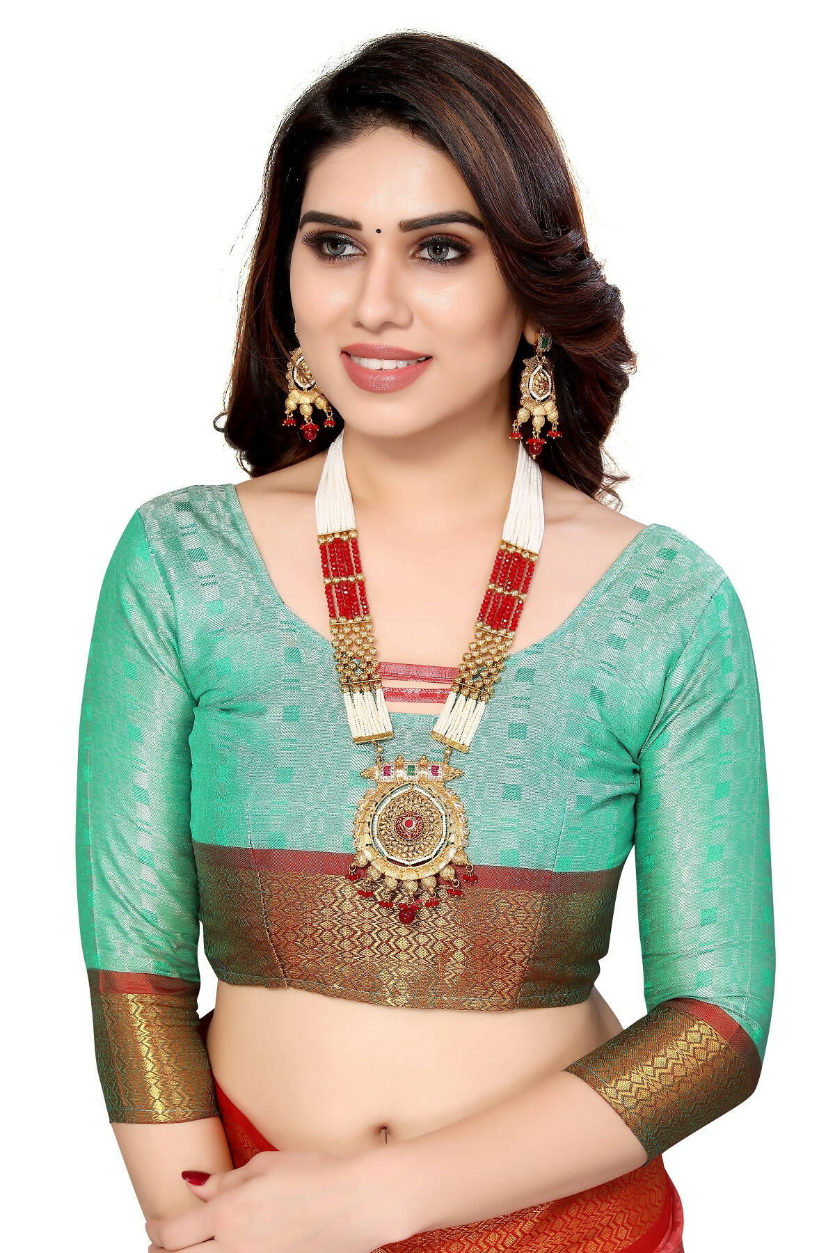 Vamika Weaving Pink Cotton Silk Saree | Grocsy