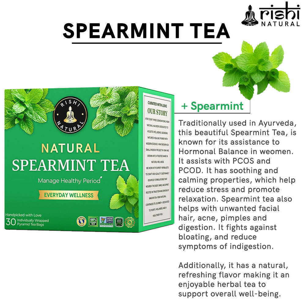 Rishi Natural Spearmint Tea | Grocsy