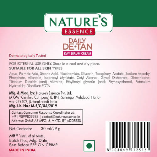 Nature's Essence Daily De-Tan Day Serum Cream | Grocsy