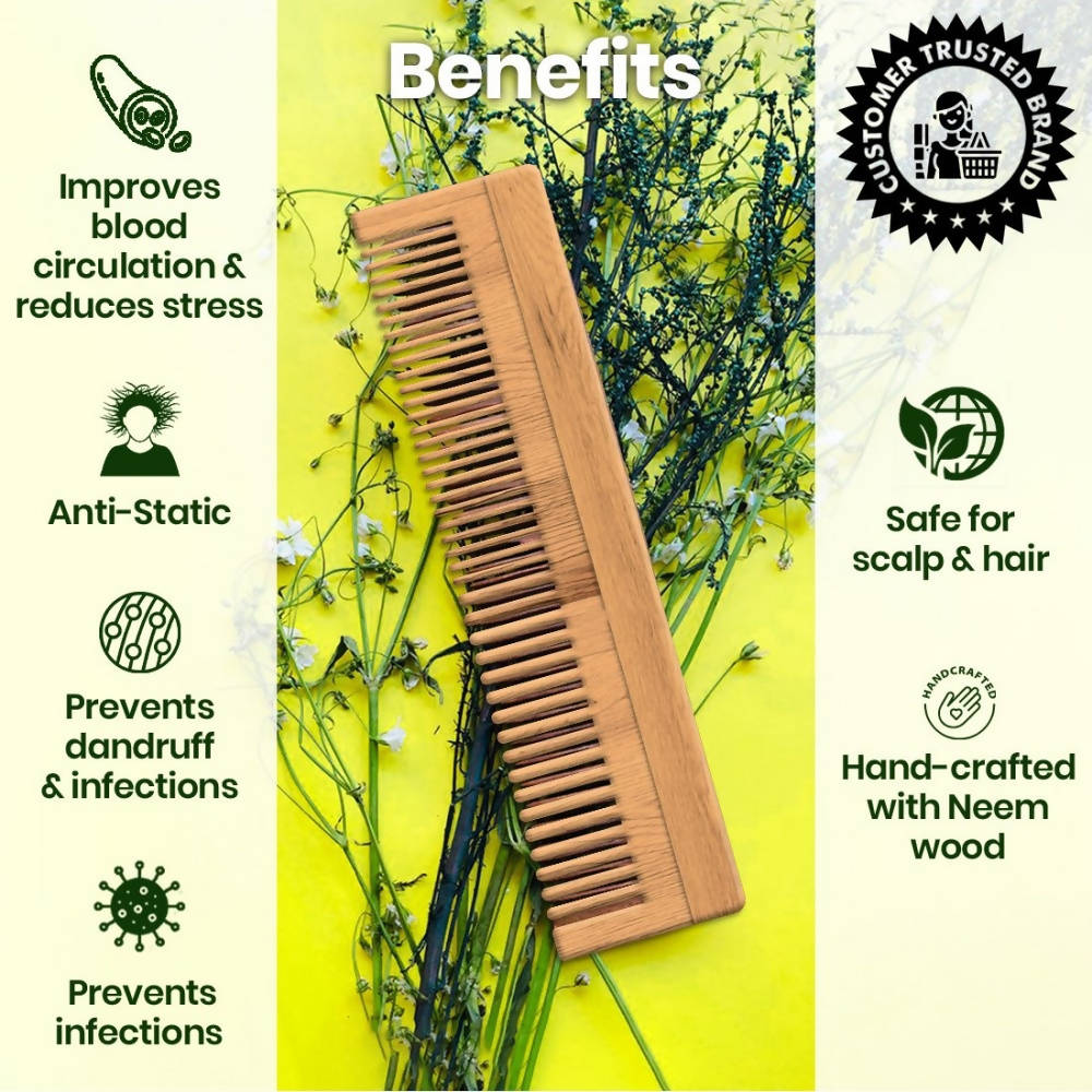 The Natural Wash Neem Wood Comb | Grocsy