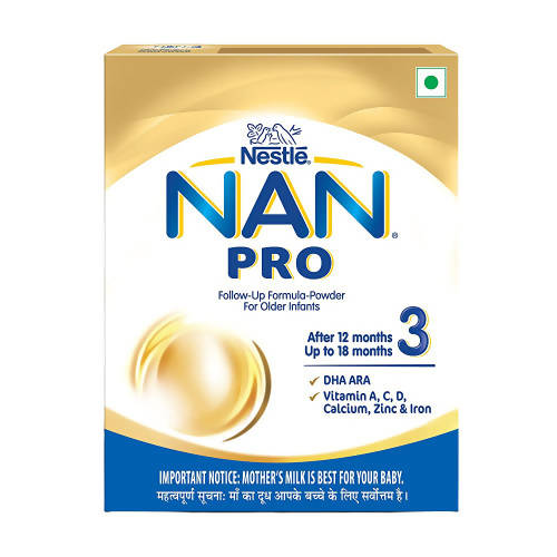 Nestle Nan Pro 3 Follow-Up Formula Powder After 12 Upto 18 Months Infants Stage 3 | Grocsy
