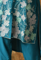 Joban Fashion Blue Cotton Rayon Kurta Set | Grocsy