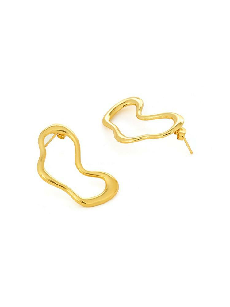 Golden Drop Earrings - Ruby Raang | Grocsy