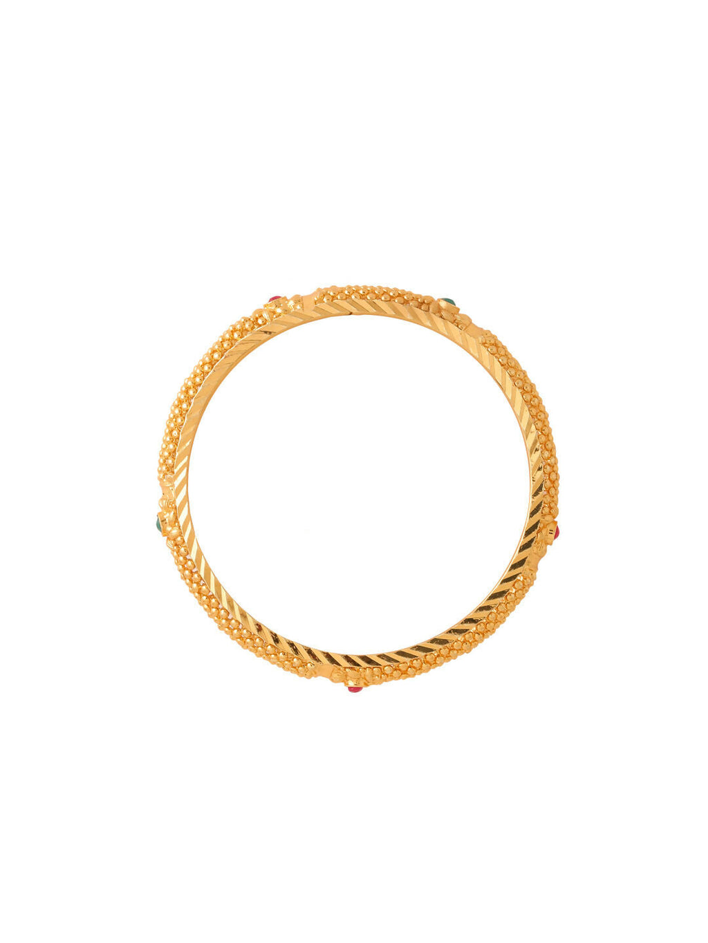 NVR Women's Set of 4 Gold-Polished Traditional Bangles | Grocsy