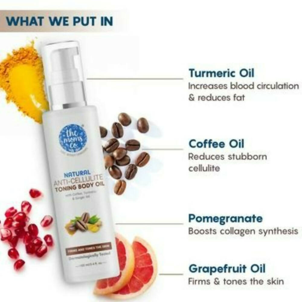 The Moms Co Natural Anti-Cellulite Toning Body Oil | Grocsy