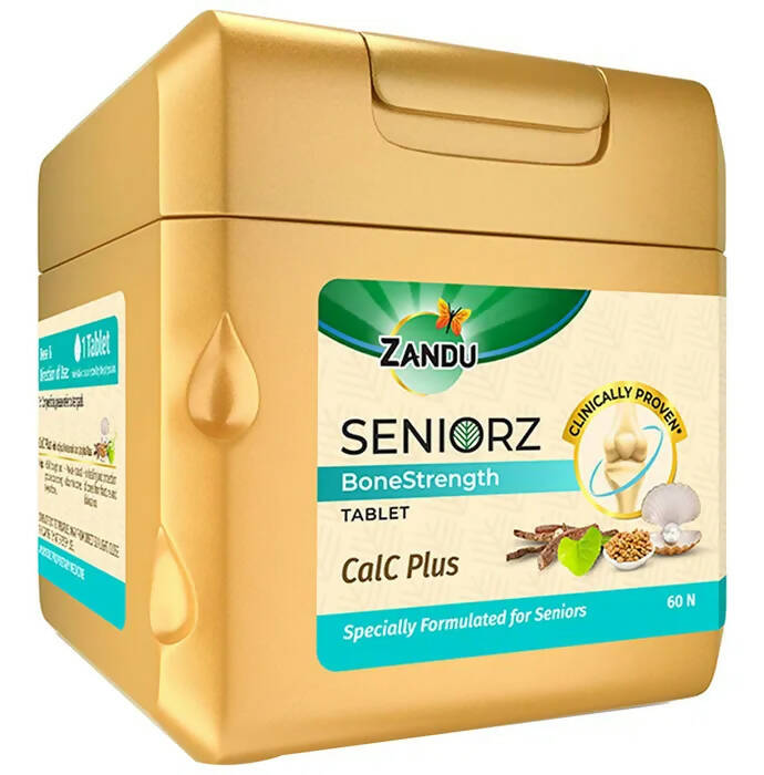 Zandu Seniorz Bone Strength CalC Plus Tablets | Grocsy